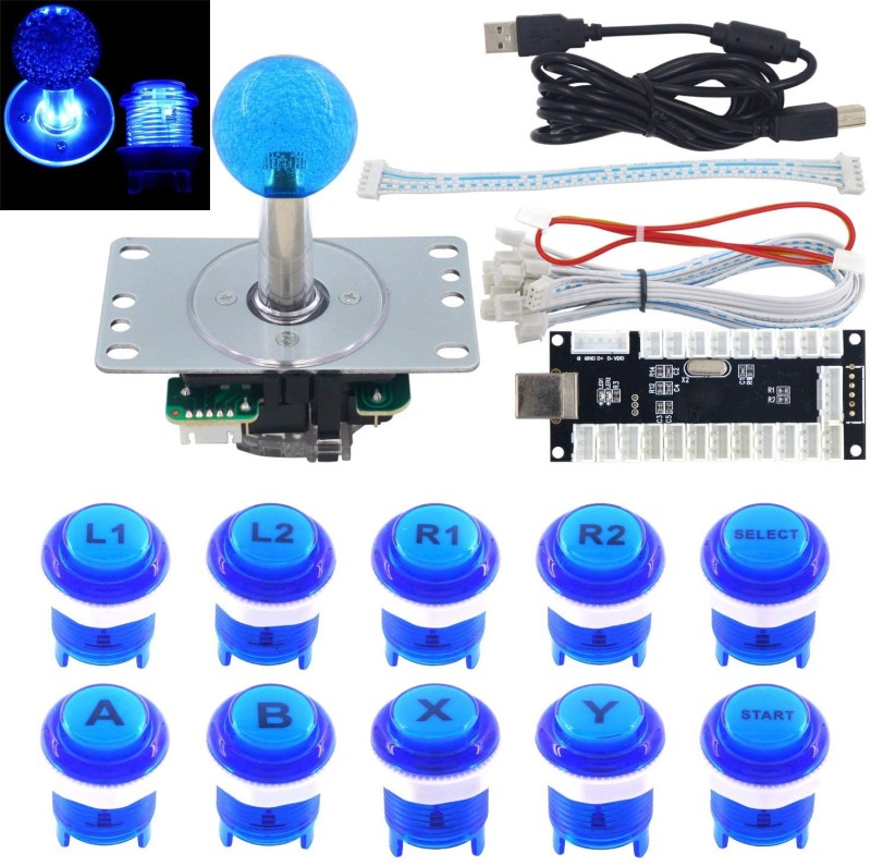 Pack joystick bleu LED