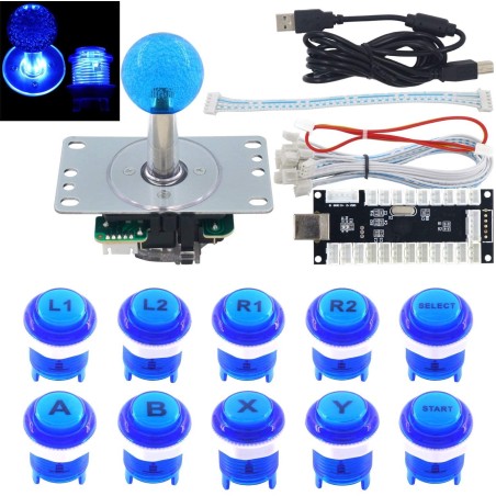 Pack joystick bleu LED