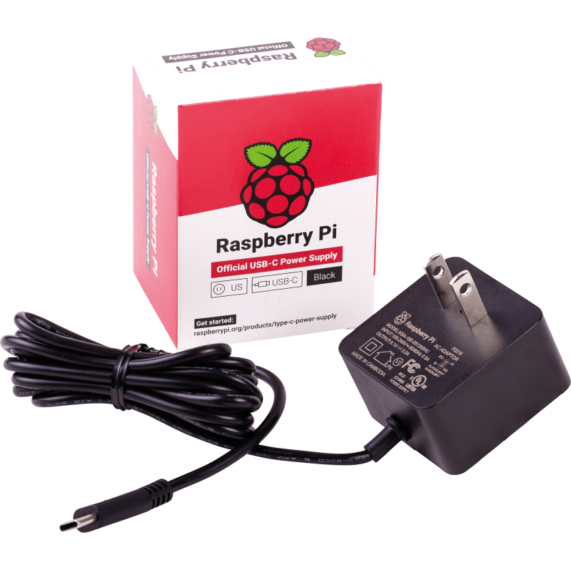 Raspberry Alimentation secteur USB-C 5.1V 5A Blanc - Accessoires