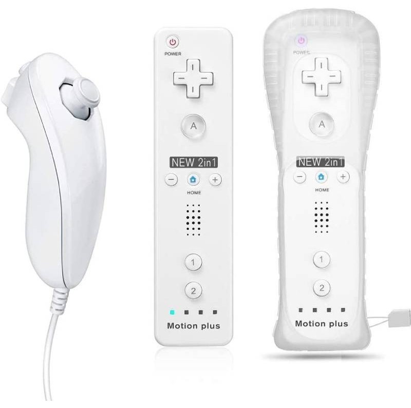neutral Limitado Conciencia Controlador Wiimote + Nunchuk compatible con Wii y Recalbox 7.2 o superior