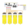 Kit châssis de voiture DIY contrôlé via Bluetooth