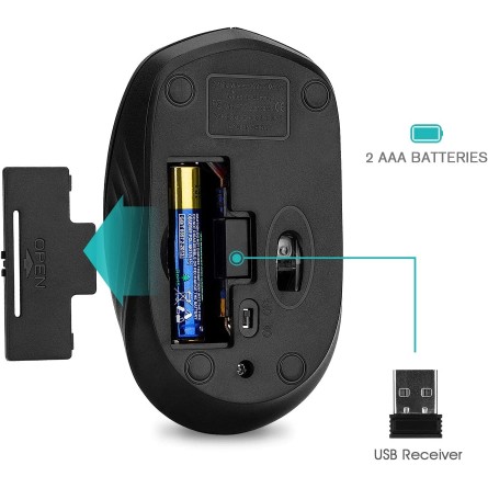 Ratón inalámbrico Rii con receptor USB