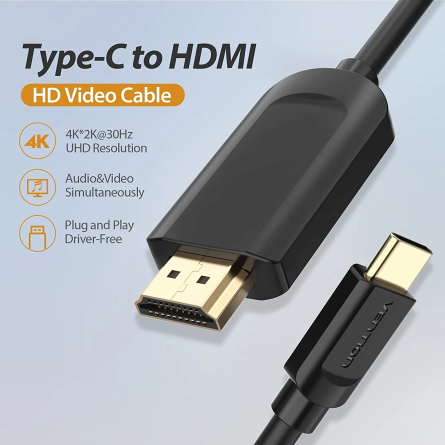 Adaptateur USB Type-C mâle HDMI femelle Convention