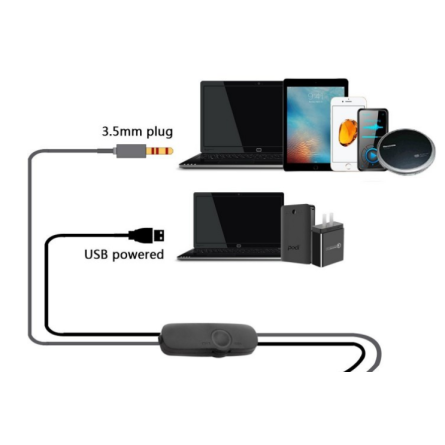 Mini Altavoces USB Negro - KUBII