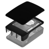 Boîtier officiel pour Raspberry Pi 5 avec ventilateur de couleur noir et gris