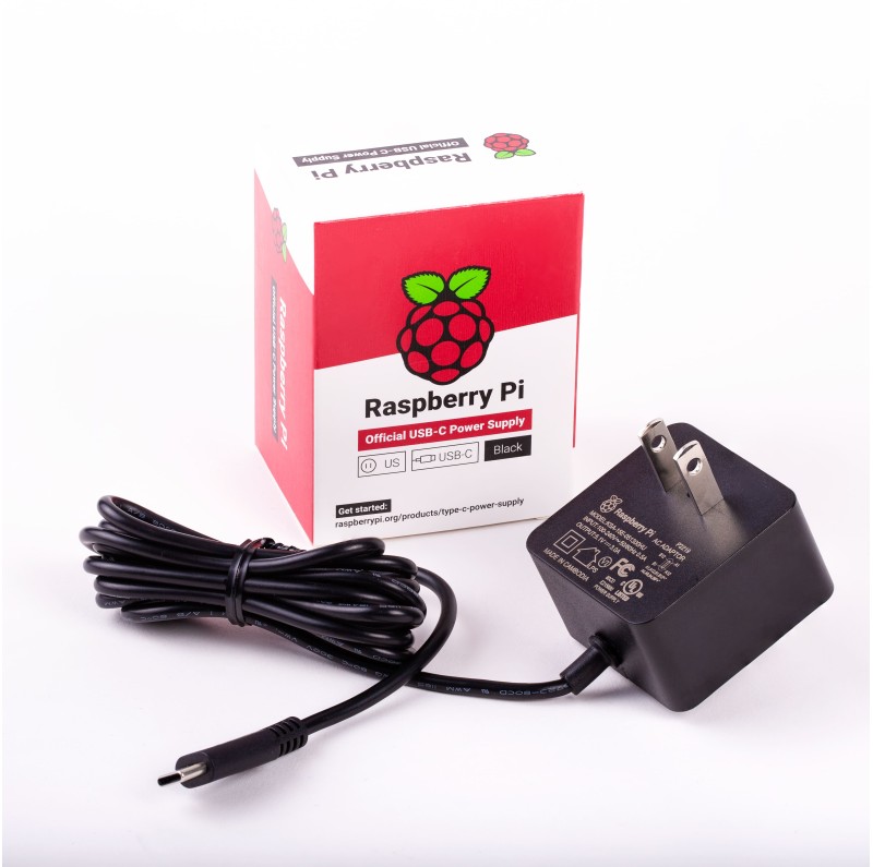 Alimentation officielle noir version US pour Raspberry Pi 4 15.3W USB-C