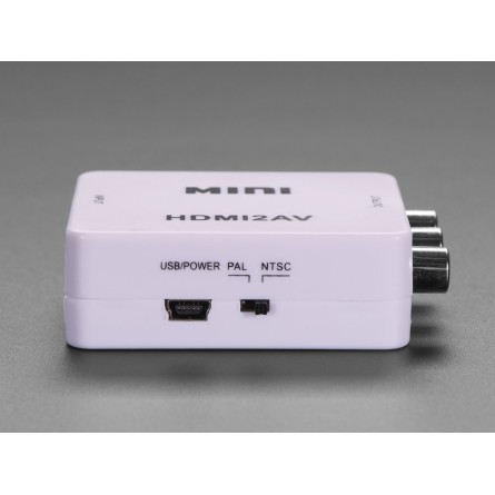 Mini Adaptateur RCA AV / HDMI Full HD 1080p - Blanc