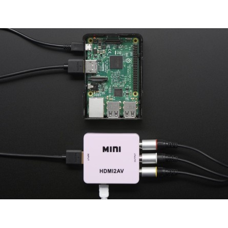 Mini Adaptateur AV to HDMI Noir - Convertisseur Vidéo et Audio