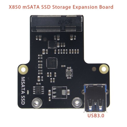 DollaTek X850 V3.0 Version Mise à Niveau de la Carte d’Extension de mémoire  SSD mSATA pour Raspberry Pi 3, modèle B / 2B / B +