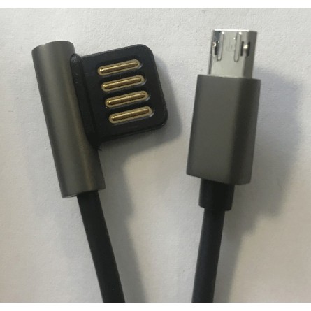 Câble de données et charge USB double face 90° vers Micro USB REMAX charge à 8 broches