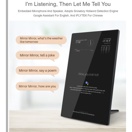 Magic Mirror et assistant vocal, Tactile 13" Magic Mirror et assistant vocal, Tactile 13"