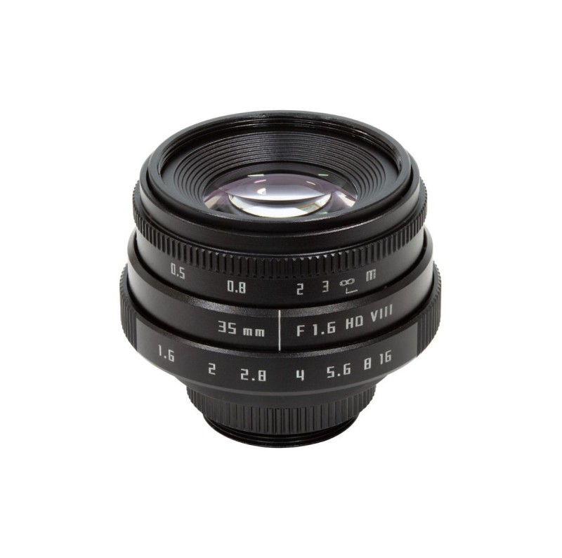 Objectif 35 mm F1.6 sans miroir à monture C pour la caméra Raspberry Pi HQ, avec adaptateur C-CS