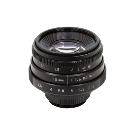 Objectif 35 mm F1.6 sans miroir à monture C pour la caméra Raspberry Pi HQ, avec adaptateur C-CS